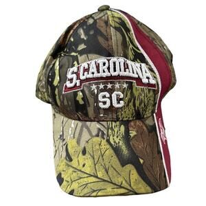 NWOT S. Carolina One Size NCAA Football Mossy Curved Bill Cap Green Camo